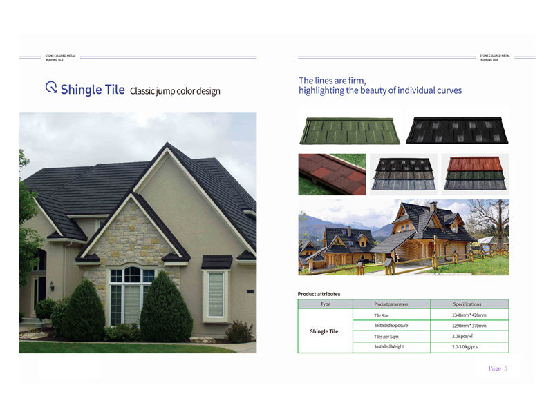Stone coating roof tiles shingle roof tile